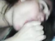 Amateur wife does oral sex and tries to taste the cum